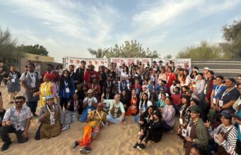 Dubai International Art Center & Namaste India, certified by Asia Book of Records, Set World Record with 100-Meter Abstract Painting