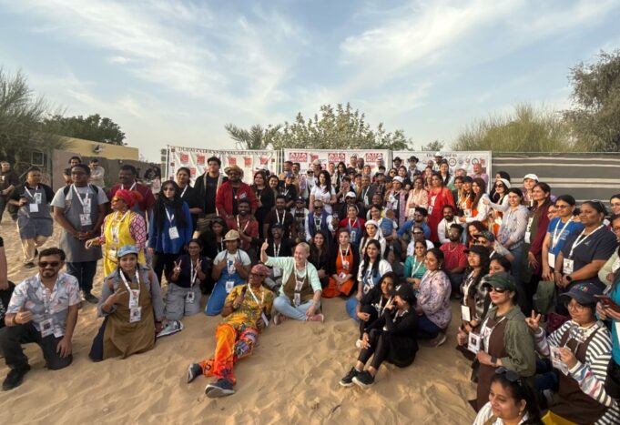 Dubai International Art Center & Namaste India, certified by Asia Book of Records, Set World Record with 100-Meter Abstract Painting