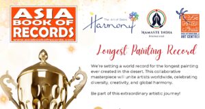 Attempting Asia Book of Records for the Longest Abstract Painting in the Desert